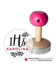 Stempel do ciastek komunijny z napisem IHS i imieniem do personalizacji
