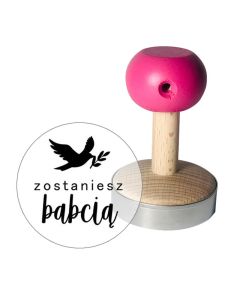 Stempel do ciastek z napisem zostaniesz babcią 