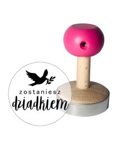 Stempel do ciastek i odbicie z napisem zostaniesz dziadkiem